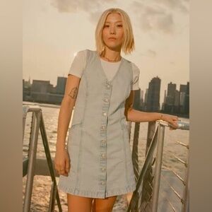 NWT Levi's Vianna Light Blue Denim Vest Dress